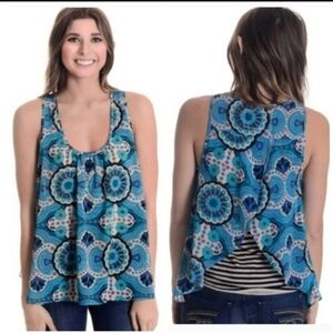 Meadow Rue Anthropologie Split Back Tank Top